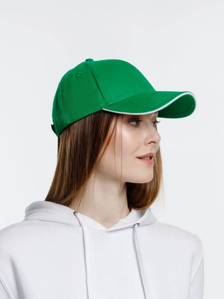 Бейсболка Spiker, зеленая с белым - фото 6