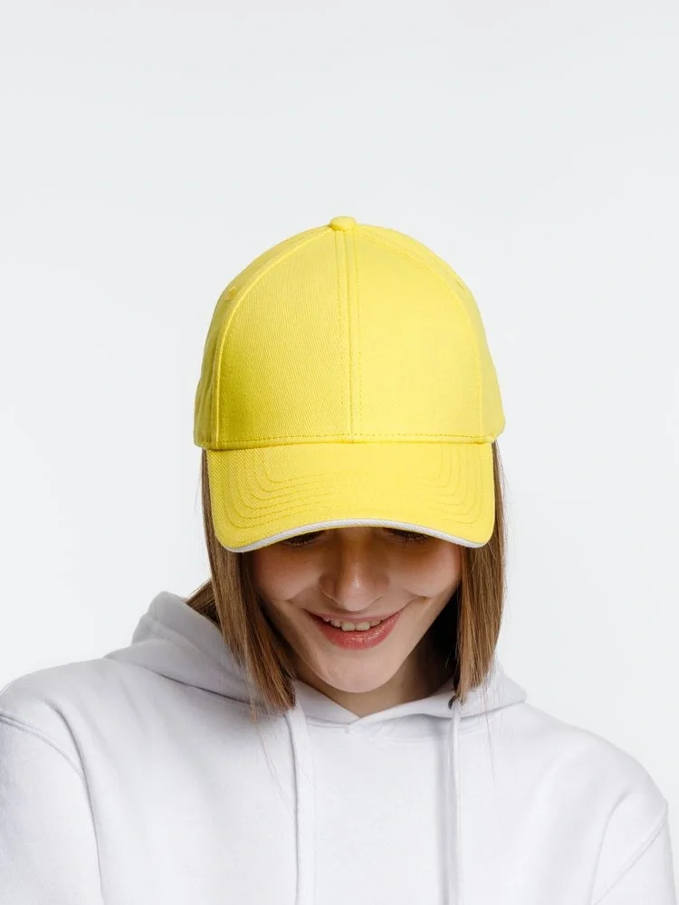 Бейсболка Spiker, желтая с белым - фото 10