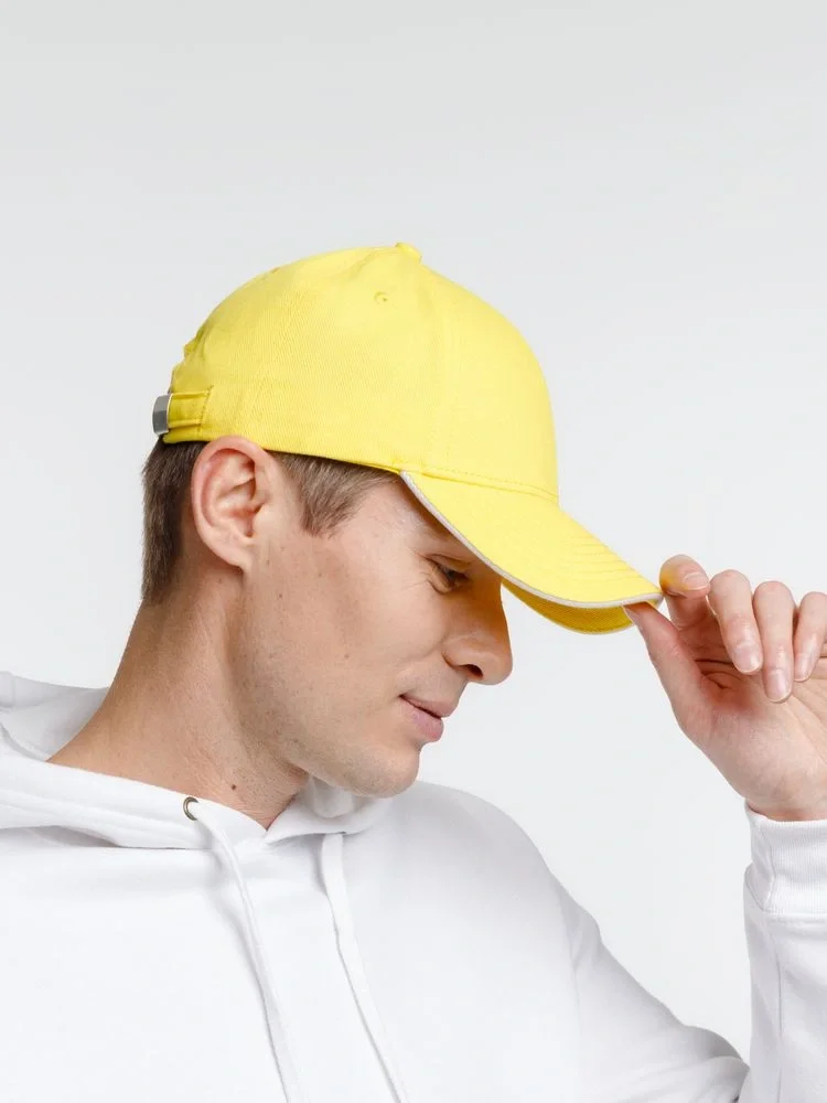 Бейсболка Spiker, желтая с белым - фото 6