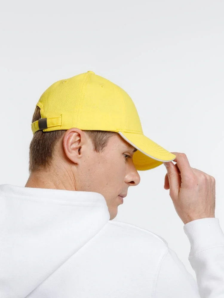 Бейсболка Spiker, желтая с белым - фото 7