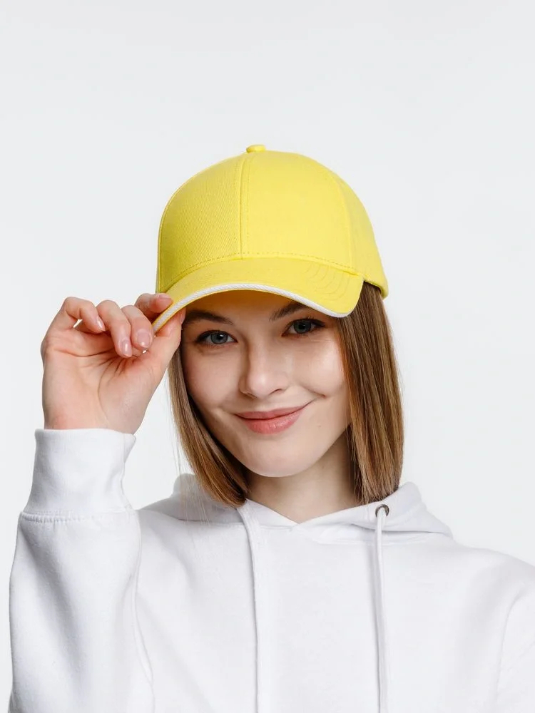 Бейсболка Spiker, желтая с белым - фото 8