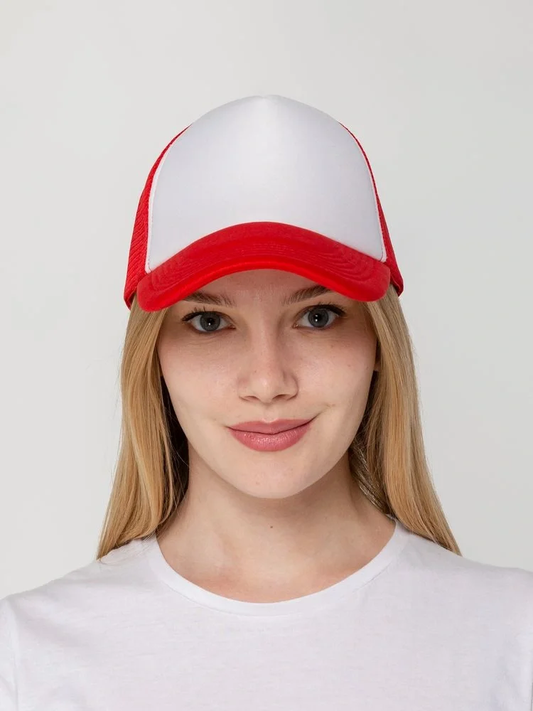 Бейсболка Sunbreaker, красная с белым - фото 5