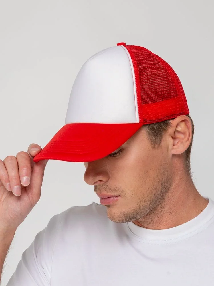 Бейсболка Sunbreaker, красная с белым - фото 9