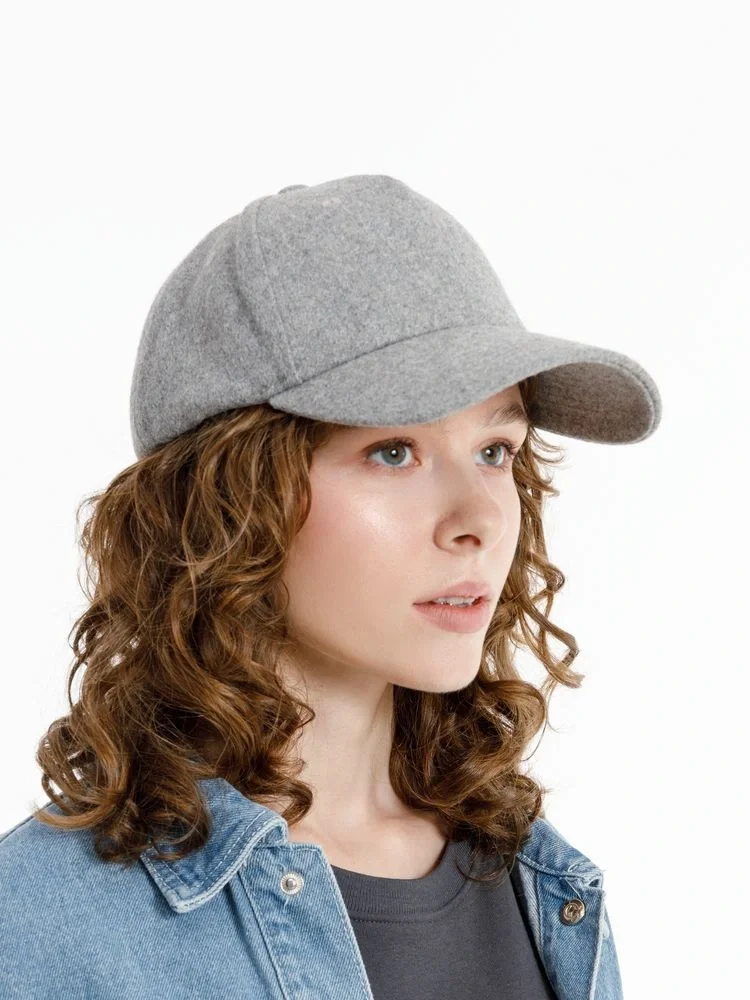 Бейсболка Woolridge, серый меланж - фото 10