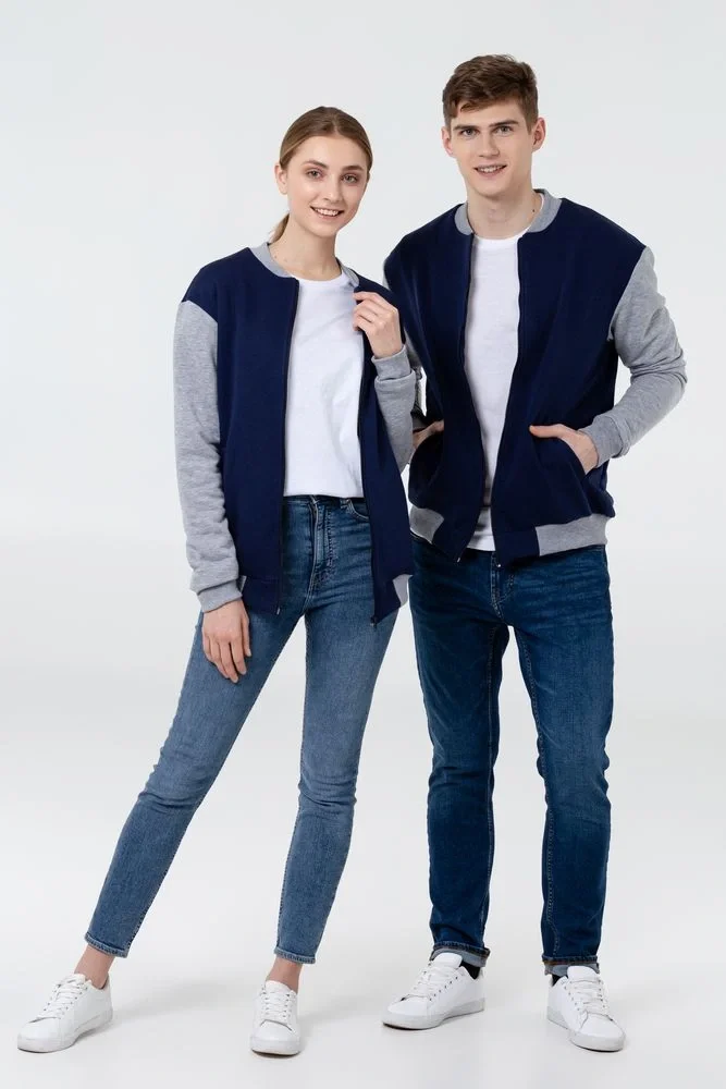 Бомбер College, бордовый - фото 10