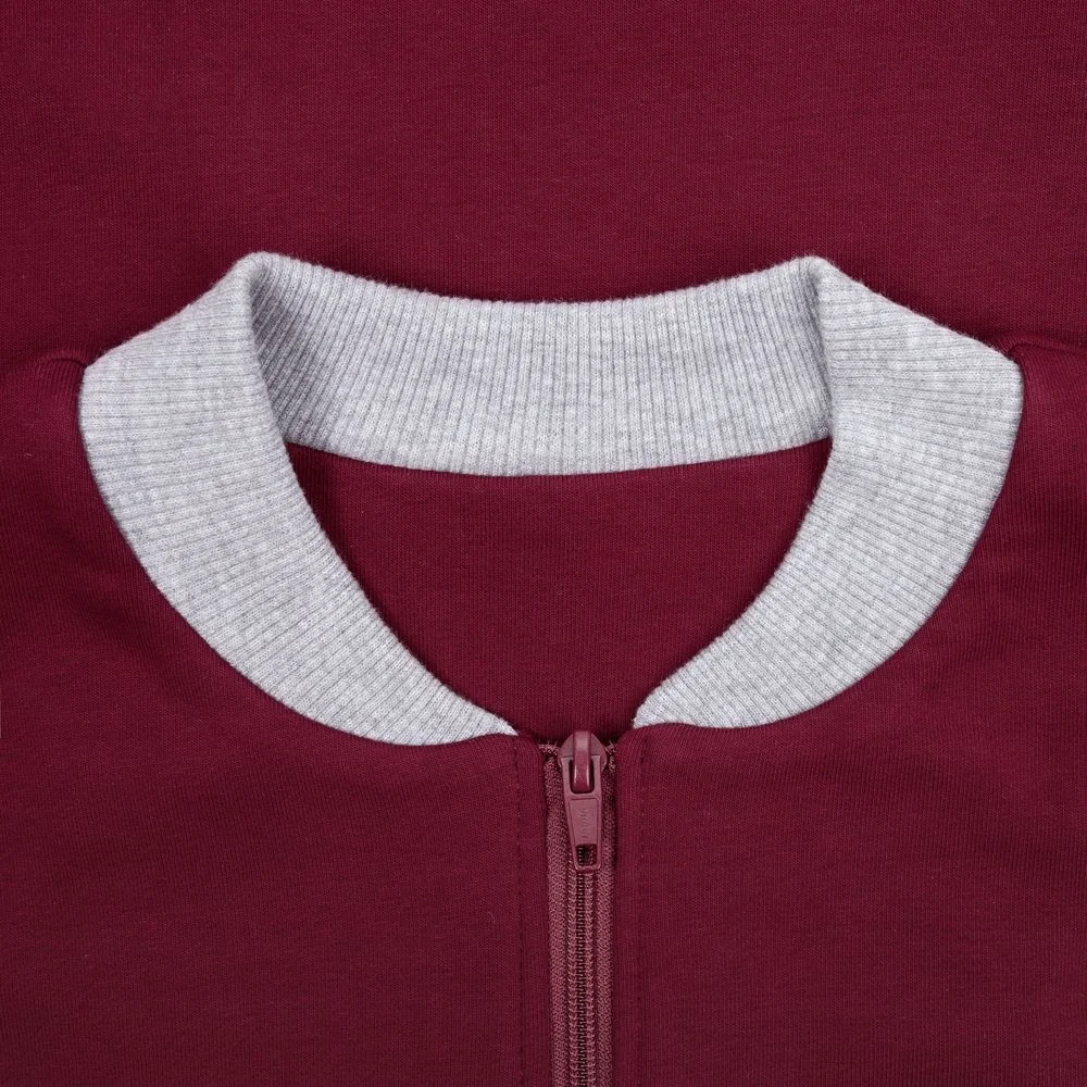 Бомбер College, бордовый - фото 13