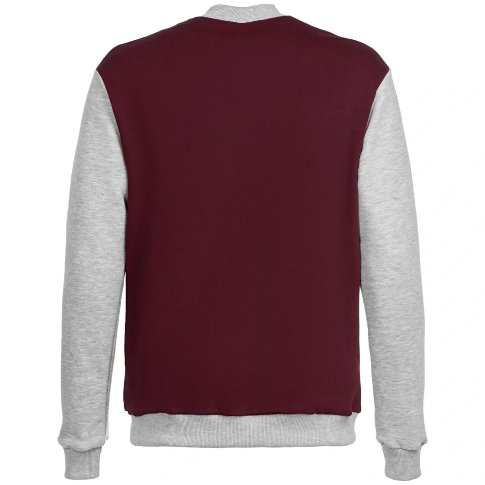 Бомбер College, бордовый - фото 3