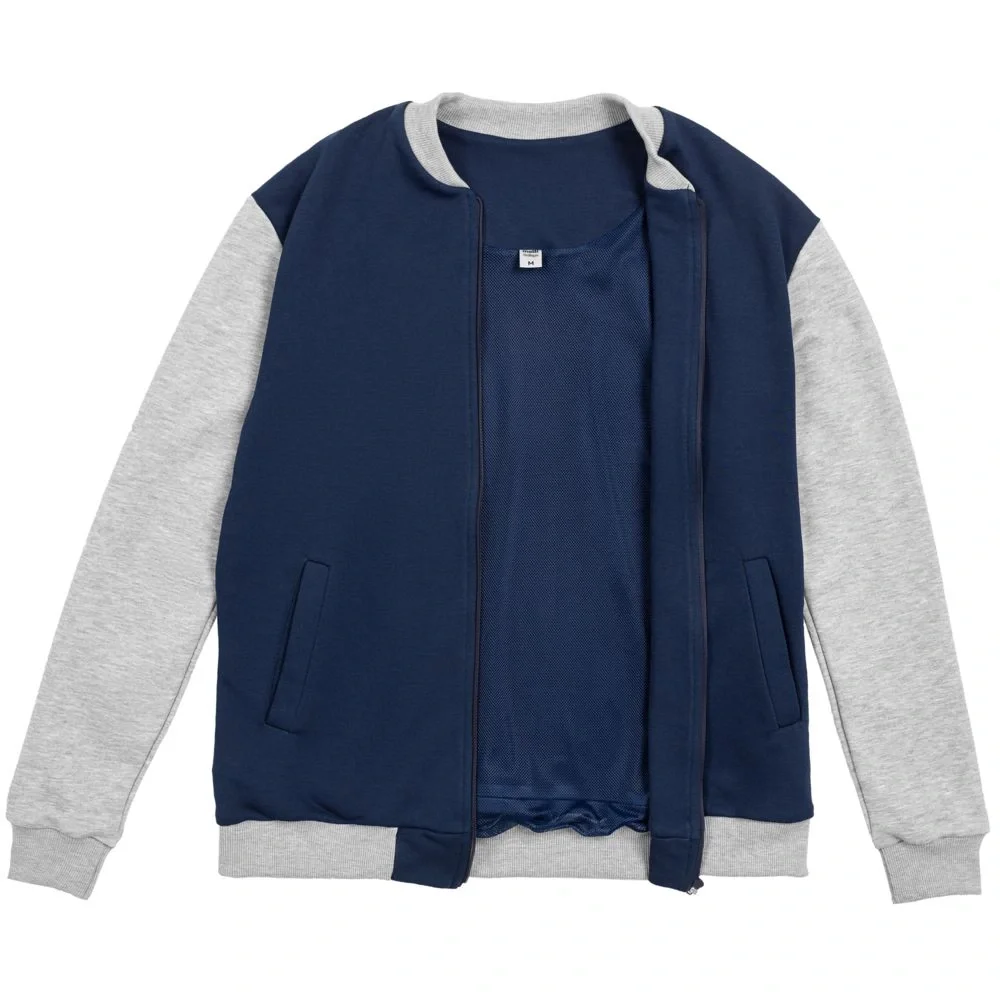 Бомбер College, темно-синий - фото 5