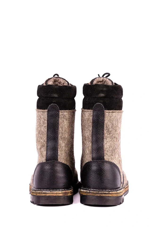 Ботинки комбинированные (войлок/юфть) с КП мод. ЛЛО 070 - фото 4