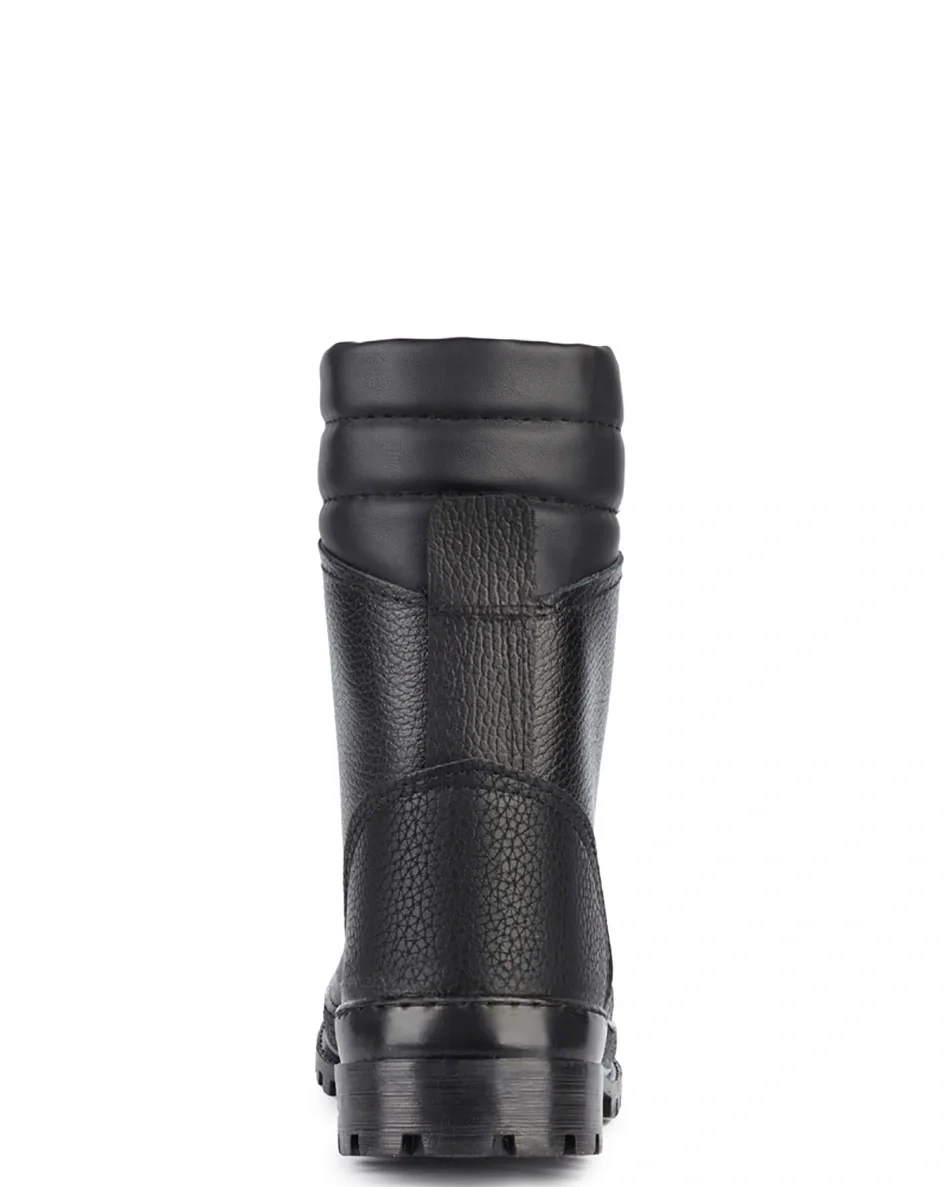Ботинки с высоким берцем Армия хром на искусственном меху черные - фото 5