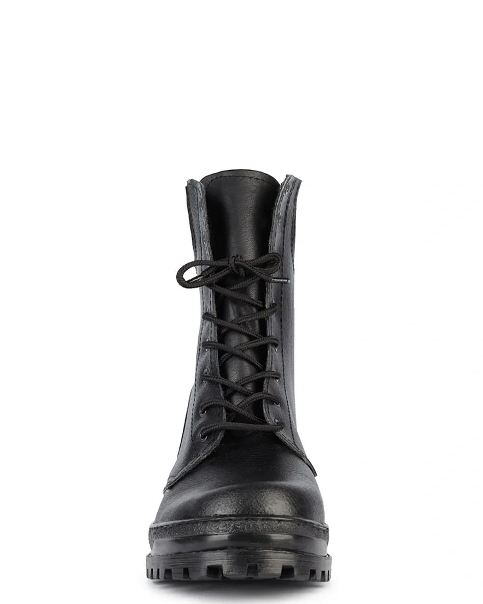 Ботинки с высоким берцем Армия хром на натуральном меху черные - фото 4