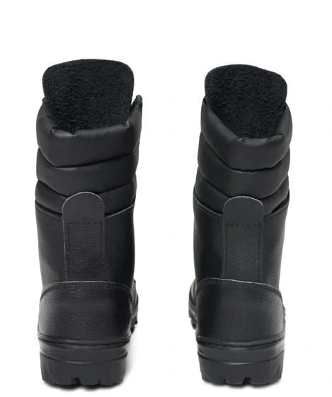 Ботинки кожаные с высоким берцем "Ратник" черные - фото 3