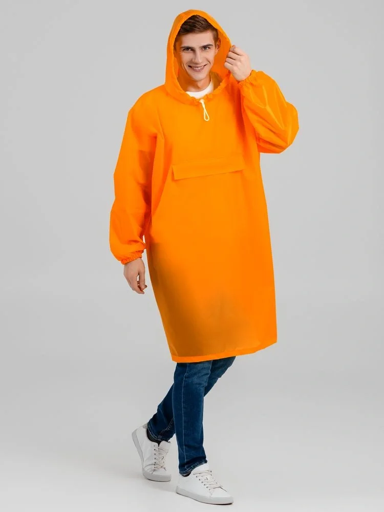 Дождевик-анорак Alatau, оранжевый неон, единый размер - фото 6