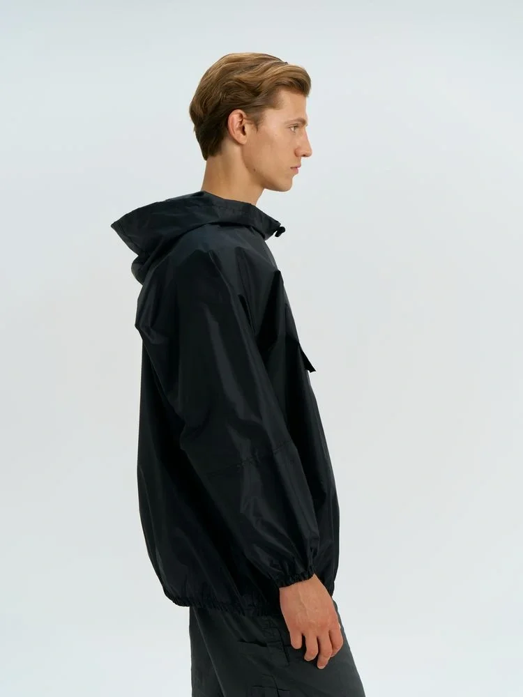 Дождевик-анорак Alatau, укороченный, черный, единый размер - фото 6