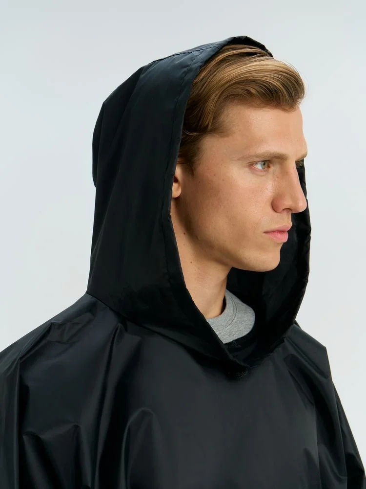 Дождевик-анорак Alatau, укороченный, черный, единый размер - фото 9