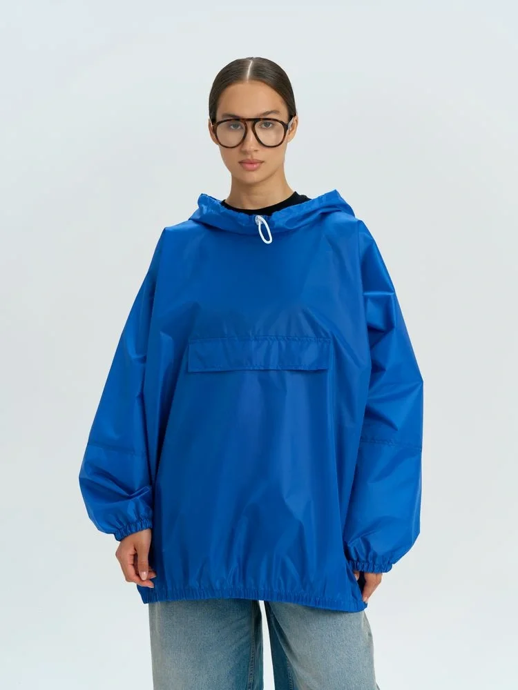 Дождевик-анорак Alatau, укороченный, синий, единый размер - фото 11
