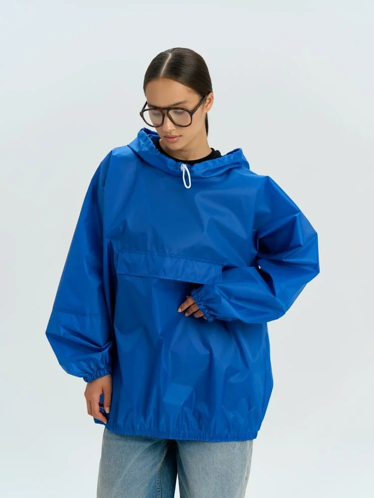 Дождевик-анорак Alatau, укороченный, синий, единый размер - фото 12