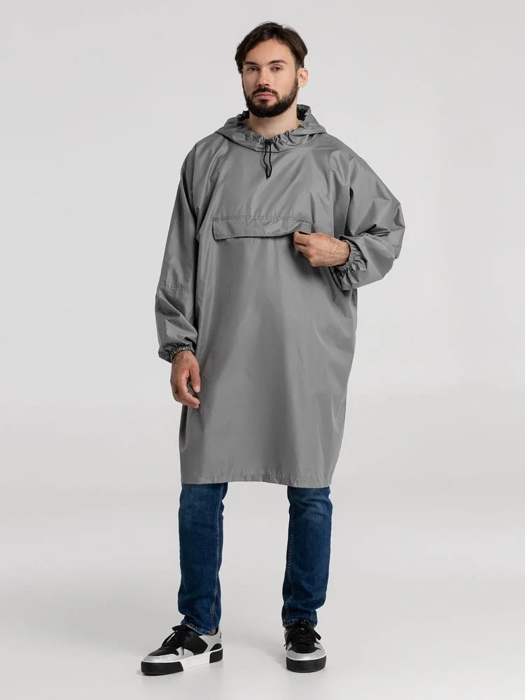Дождевик-анорак Hard Work, серый, единый размер - фото 11