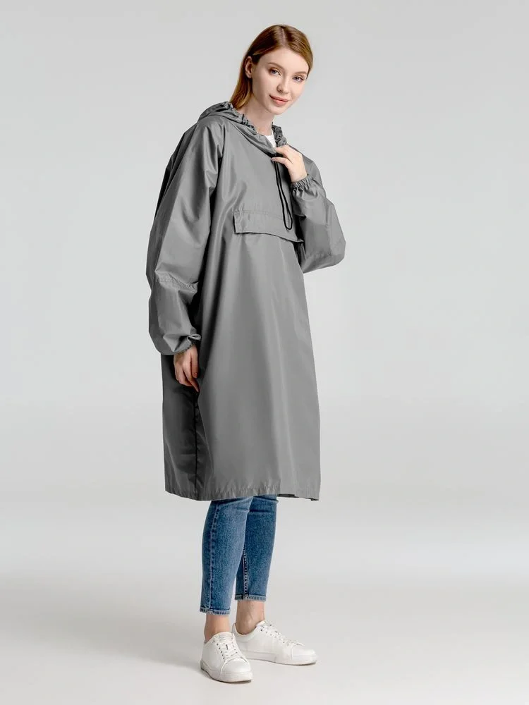 Дождевик-анорак Hard Work, серый, единый размер - фото 12