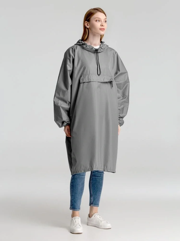 Дождевик-анорак Hard Work, серый, единый размер - фото 13