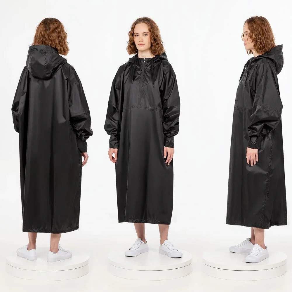 Дождевик-анорак R1, черный - фото 2