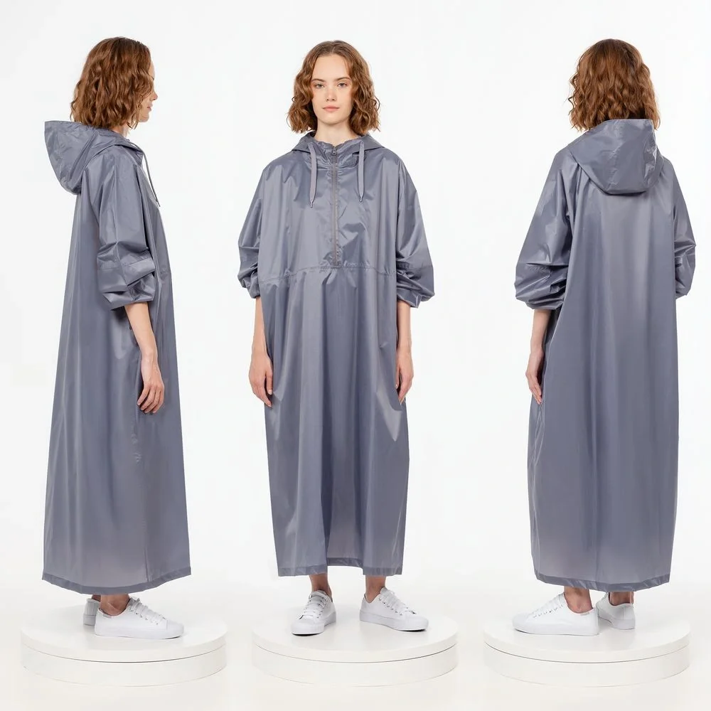 Дождевик-анорак R1, серый - фото 2