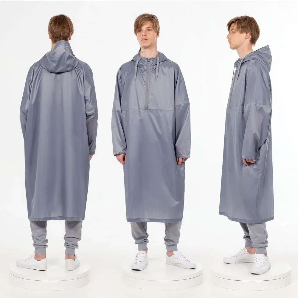 Дождевик-анорак R1, серый - фото 4