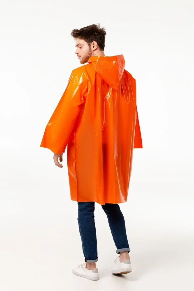 Дождевик-плащ CloudTime, оранжевый - фото 7