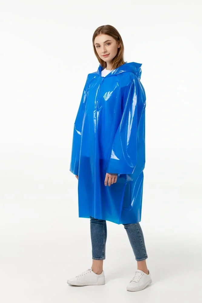Дождевик-плащ CloudTime, синий - фото 6