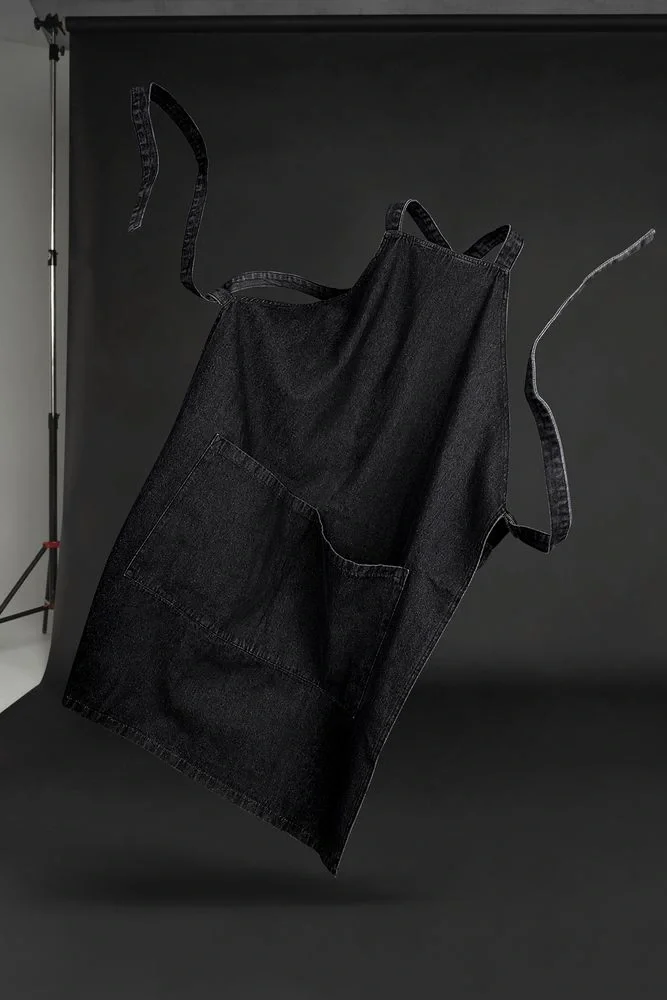 Фартук джинсовый E2, черный - фото 3