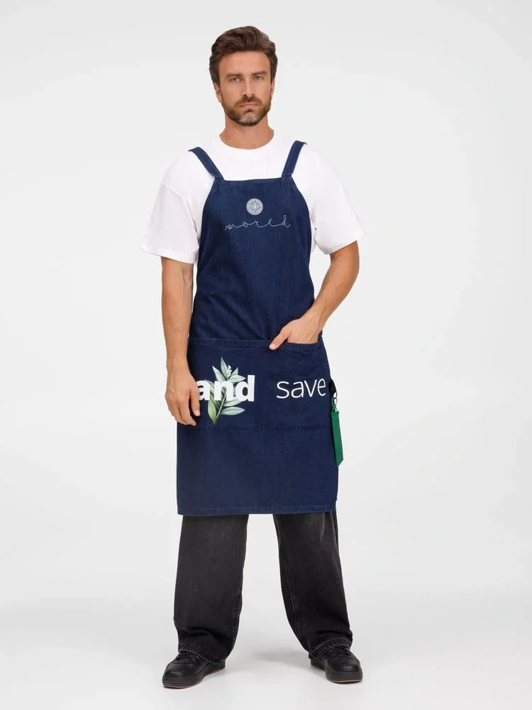 Фартук джинсовый E2, синий - фото 11