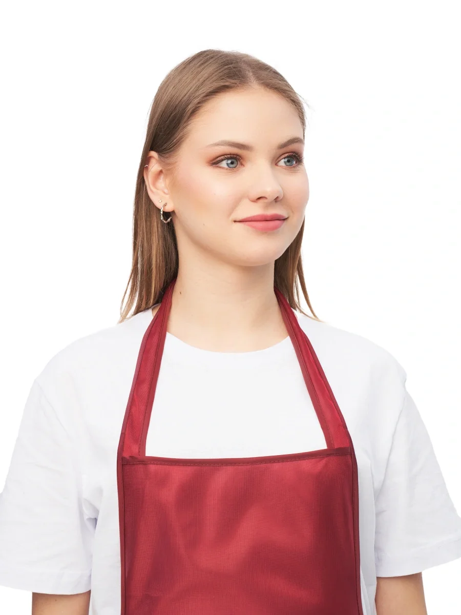Фартук нейлоновый бордовый РАСПРОДАЖА 20% - фото 2