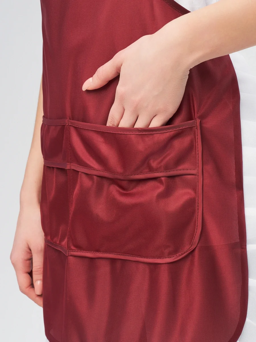 Фартук нейлоновый бордовый РАСПРОДАЖА 20% - фото 3