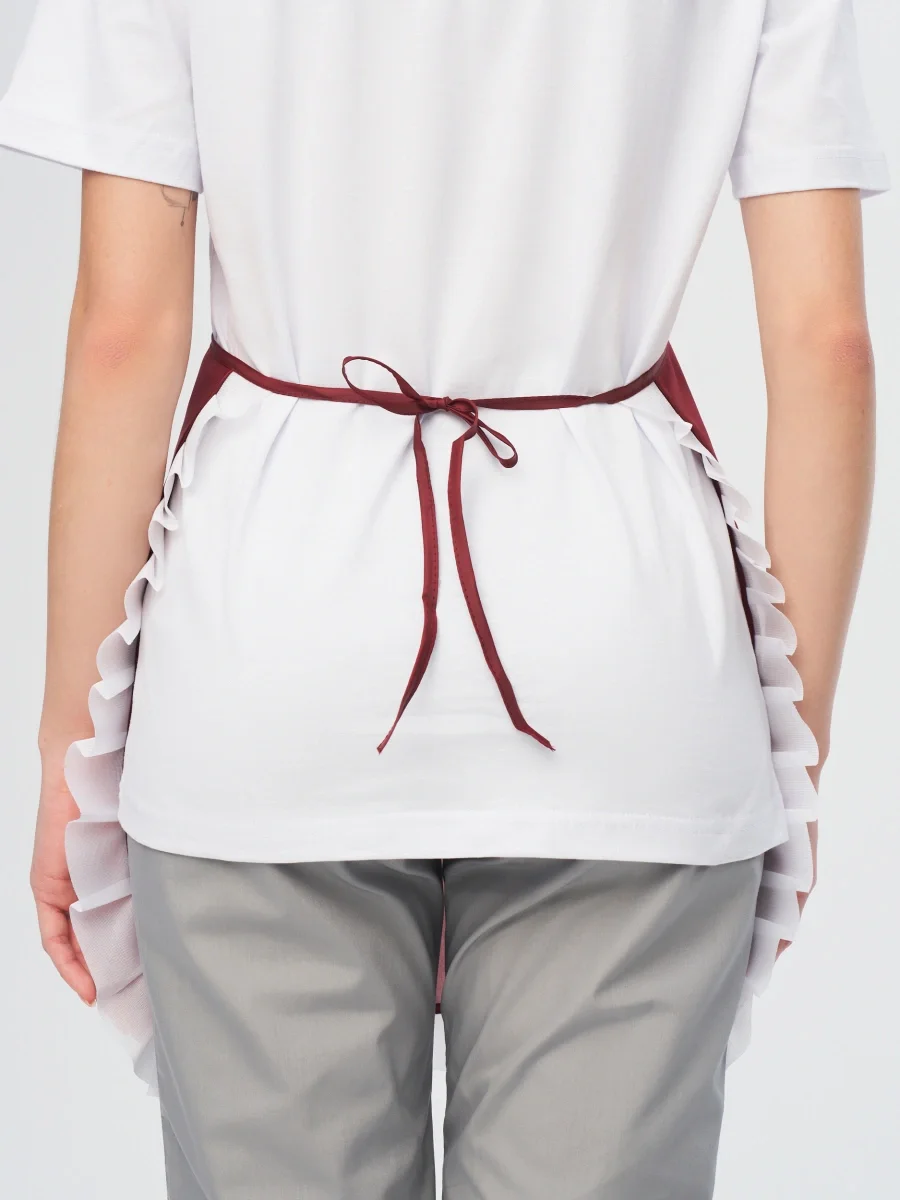 Фартук нейлоновый бордовый РАСПРОДАЖА 20% - фото 4