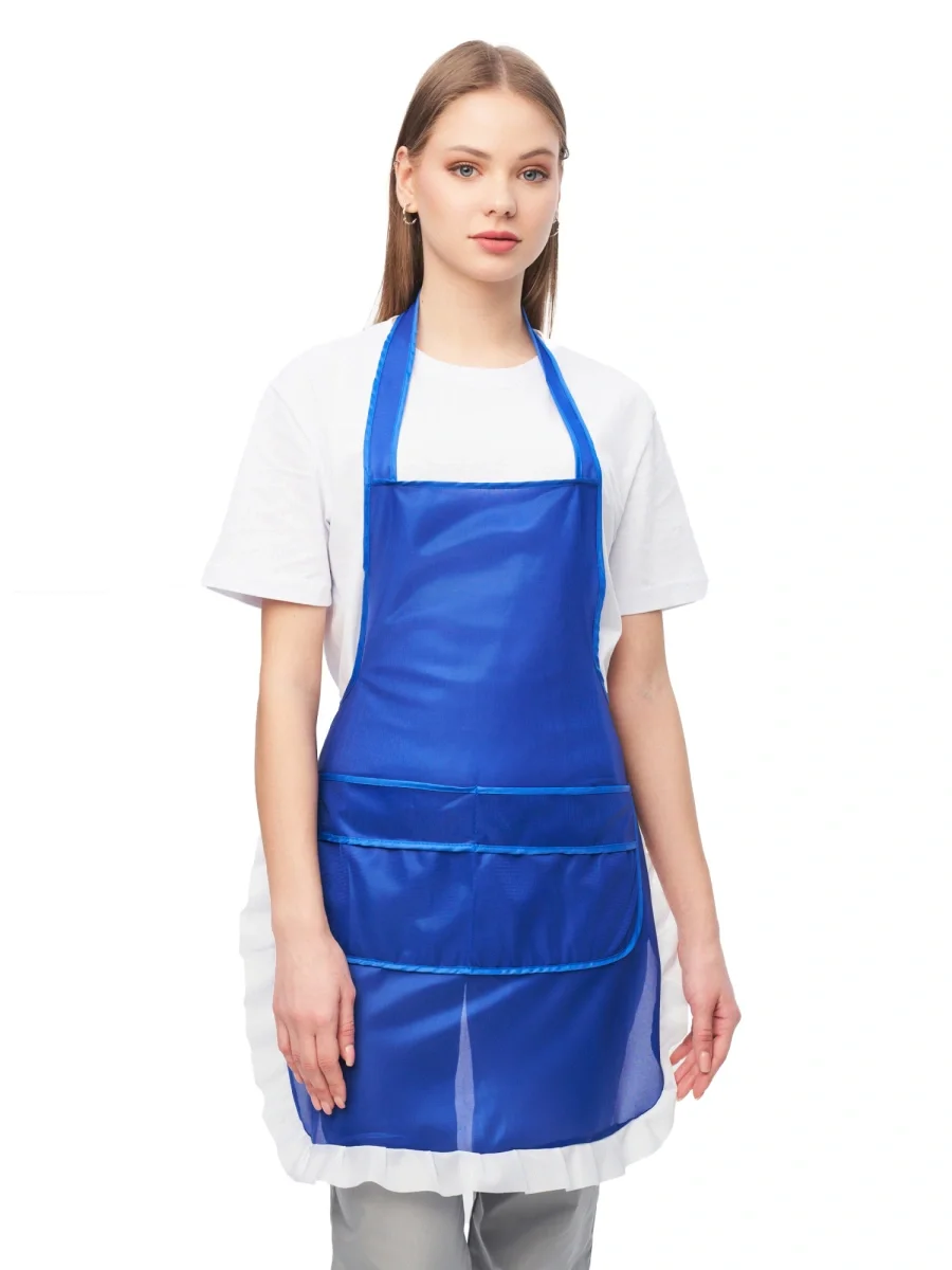 Фартук нейлоновый васильковый - фото 1