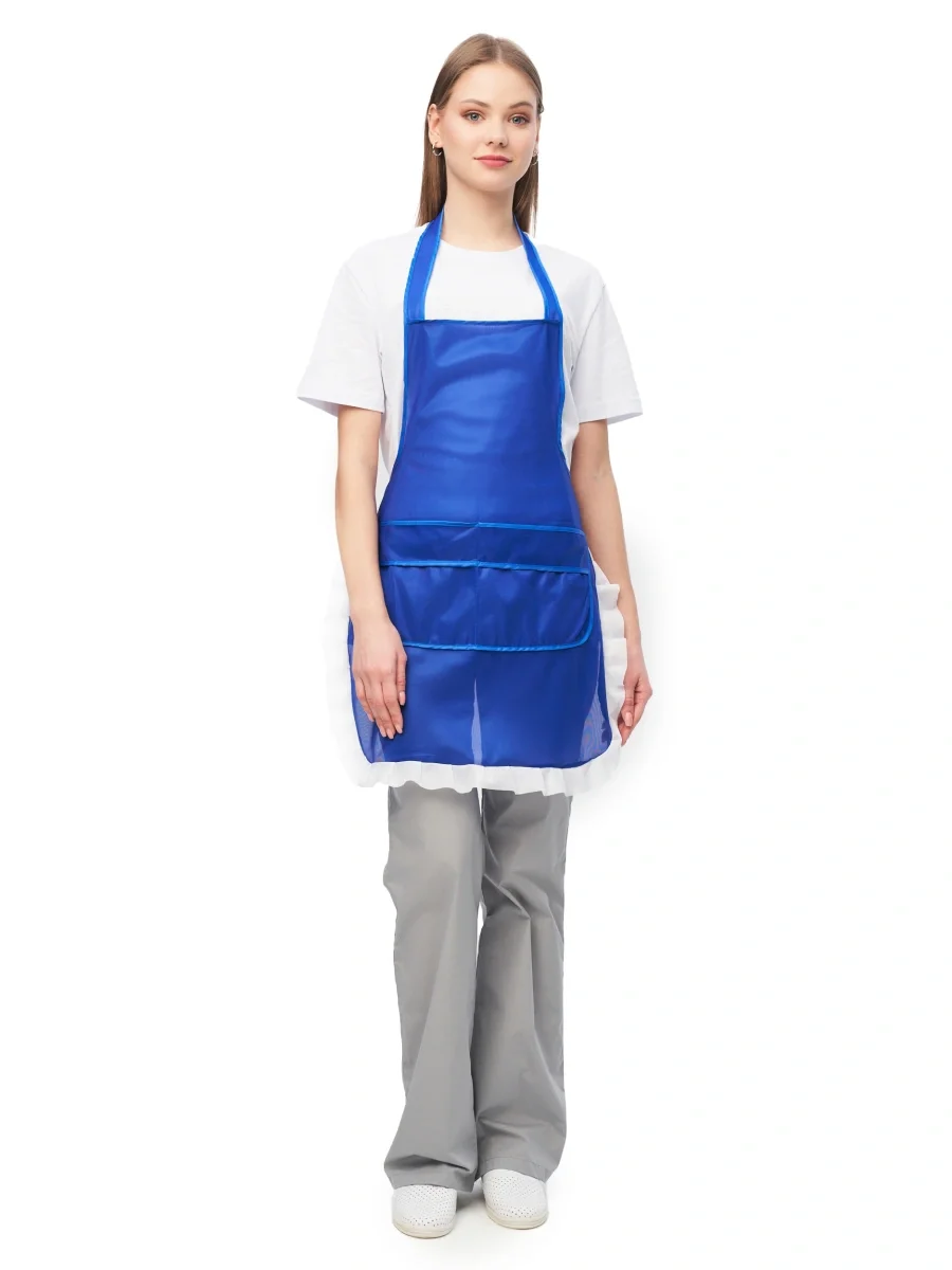 Фартук нейлоновый васильковый - фото 3