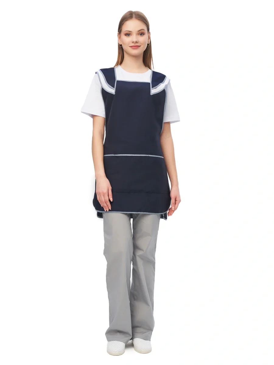 Фартук-сарафан "Лепесток" т-синий - фото 6