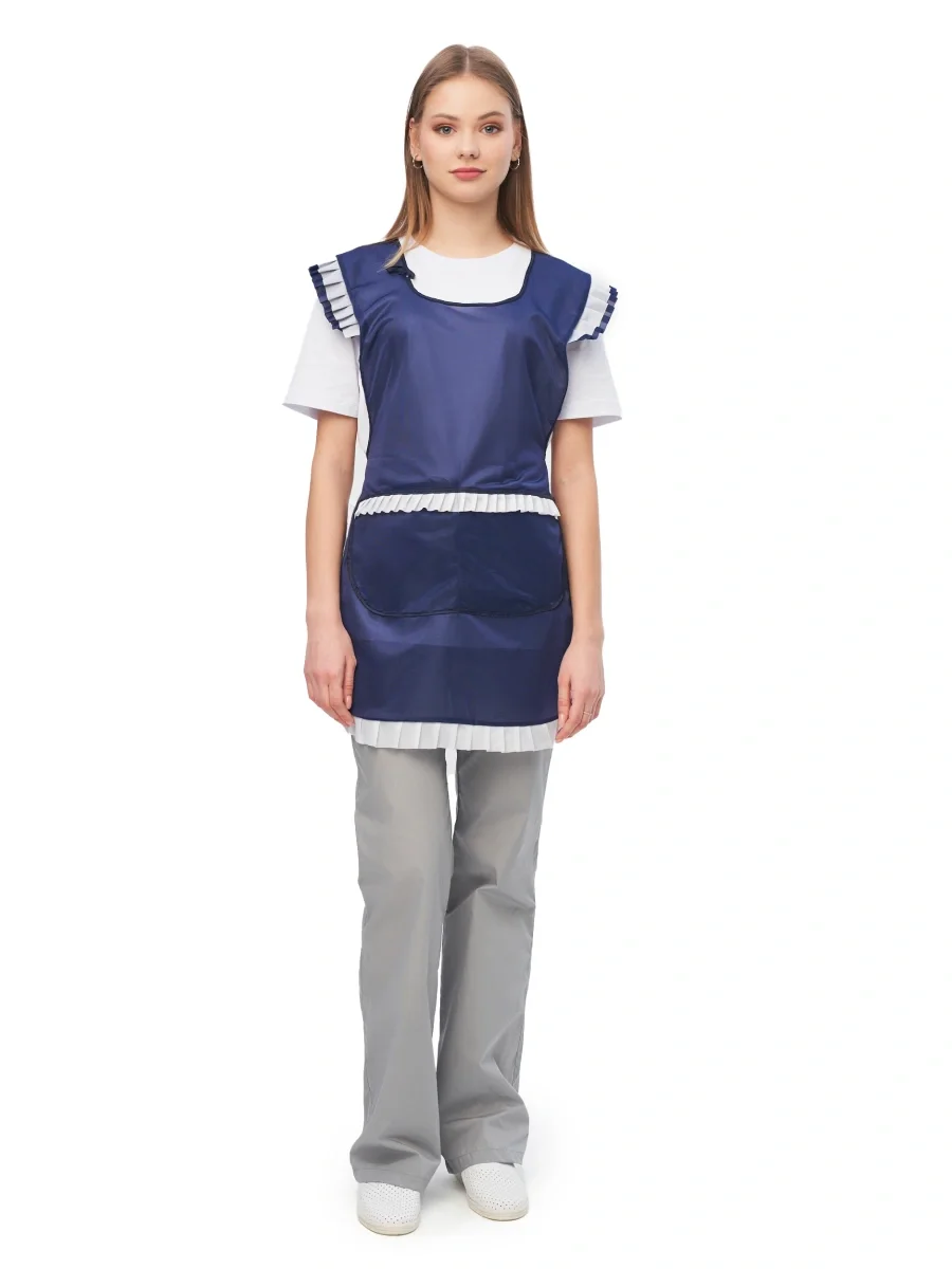 Фартук-сарафан нейлоновый т-синий - фото 2