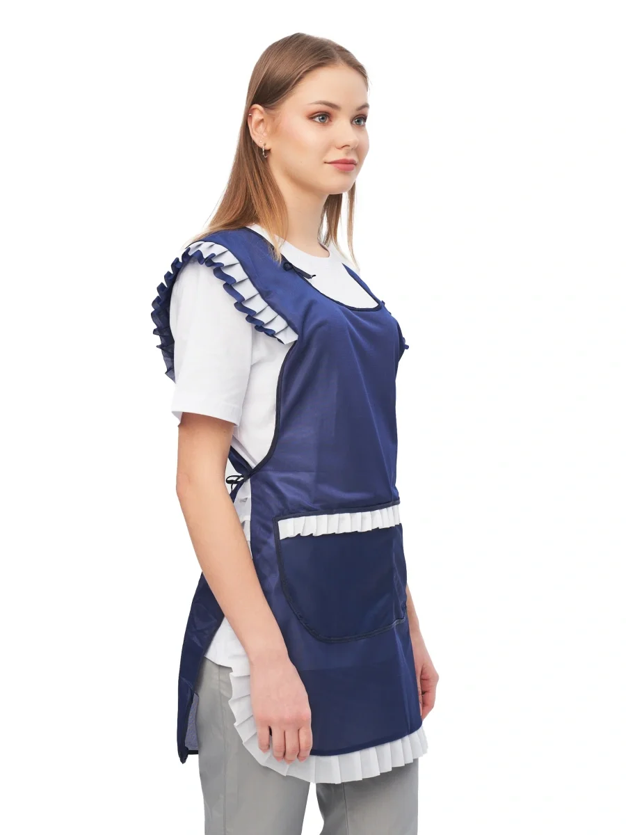 Фартук-сарафан нейлоновый т-синий - фото 3