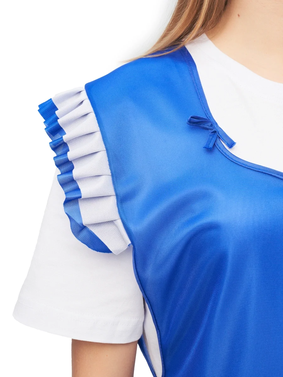 Фартук-сарафан нейлоновый васильковый - фото 5