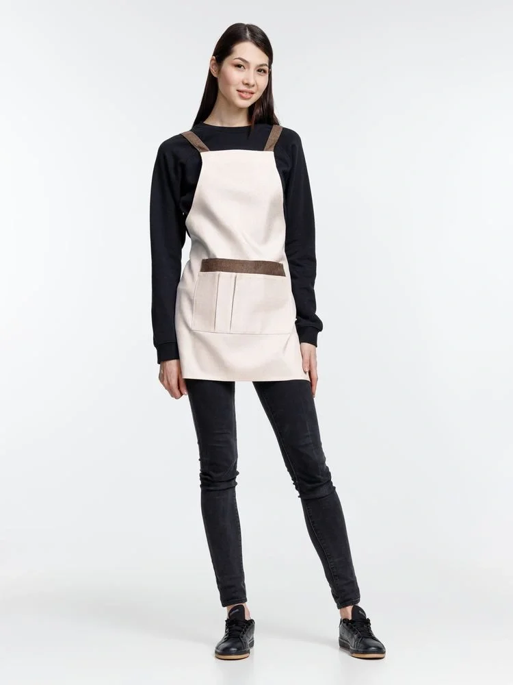 Фартук Settle In, светло-бежевый (молочный) - фото 7