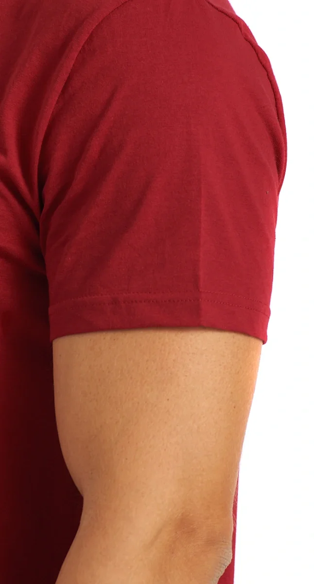 Футболка бордовая - фото 4