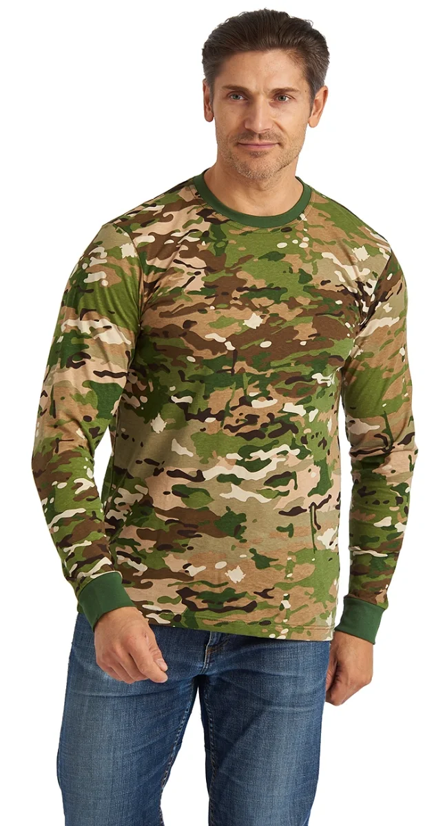 Футболка кмф с длинными рукавами "Мультикам" - фото 1