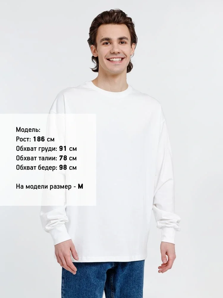 Футболка оверсайз с длинным рукавом Сity Sapiens, молочно-белый - фото 13