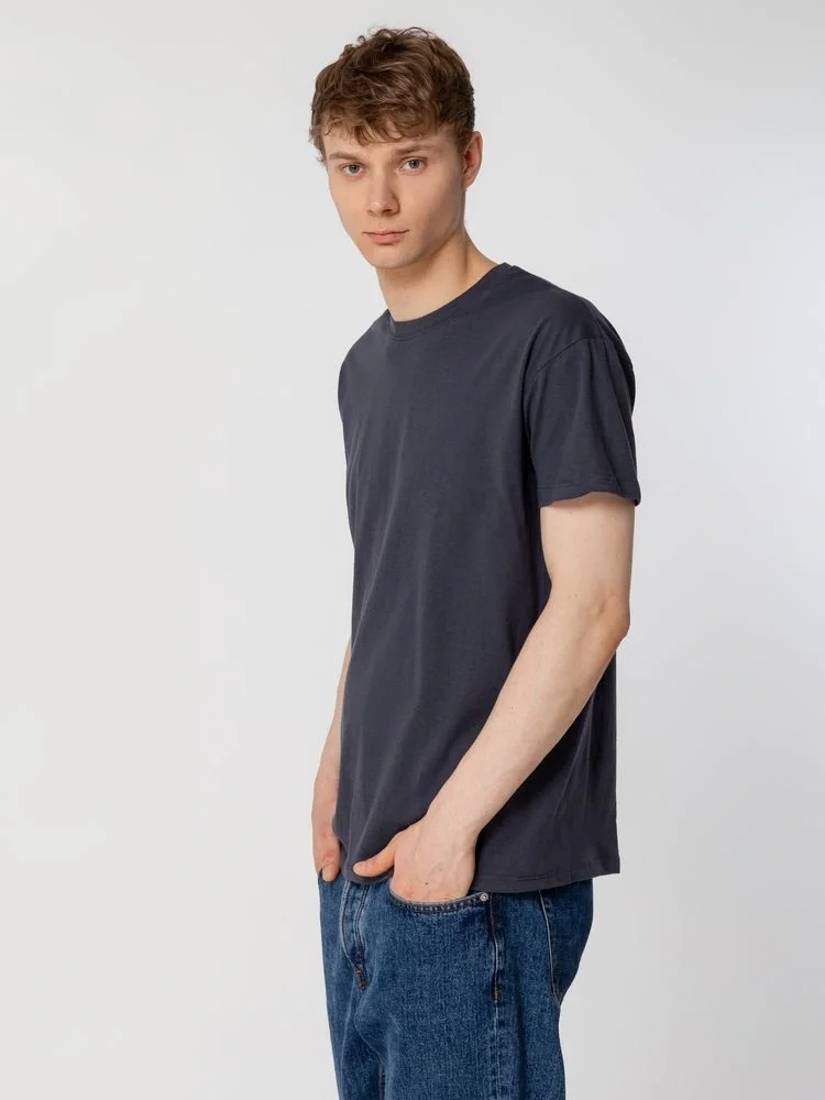 Футболка унисекс Regent 150, серая (стальная) - фото 11