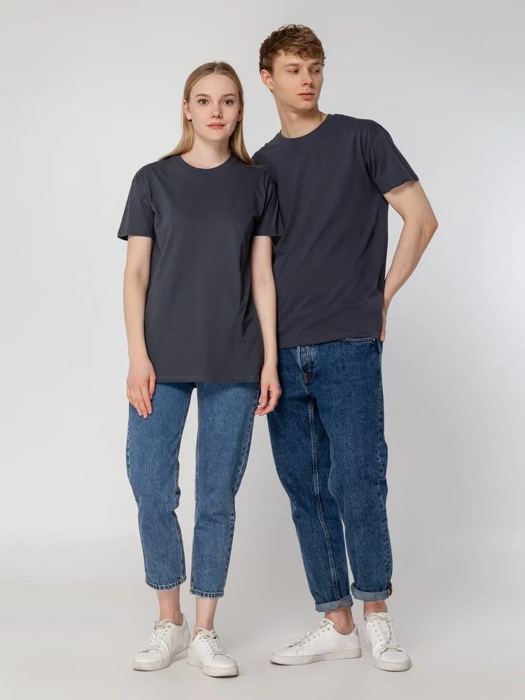 Футболка унисекс Regent 150, серая (стальная) - фото 17