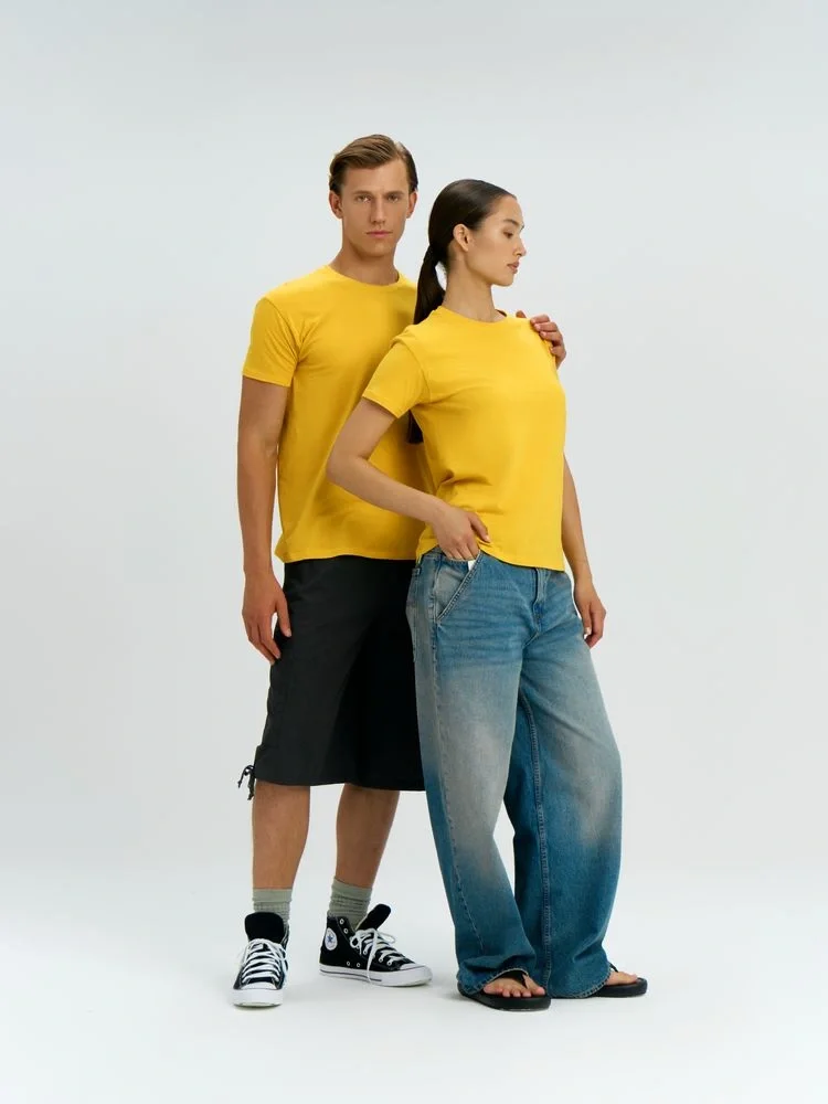 Футболка унисекс Regent 150, желтая - фото 19