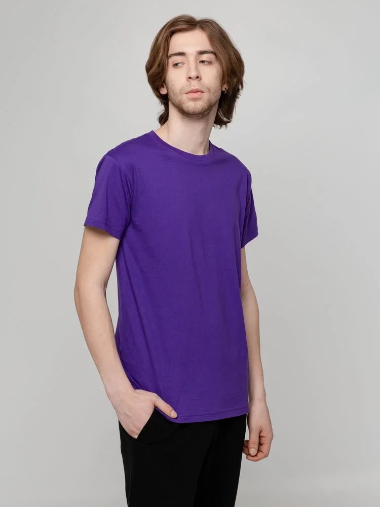 Футболка унисекс T-bolka 140, фиолетовая - фото 9