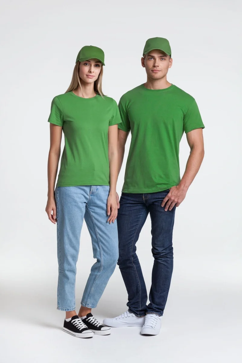 Футболка унисекс T-bolka 140, темно-зеленая - фото 3