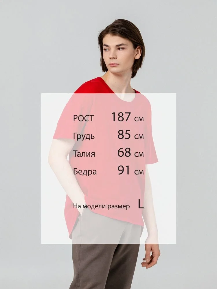 Футболка унисекс Kosmos 1.0, красная - фото 8